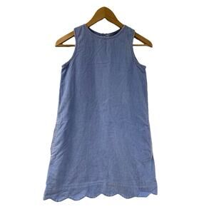 Classic Prep Rowaytan CT Blue Scallop Hem Dress With Pockets! Girls 10